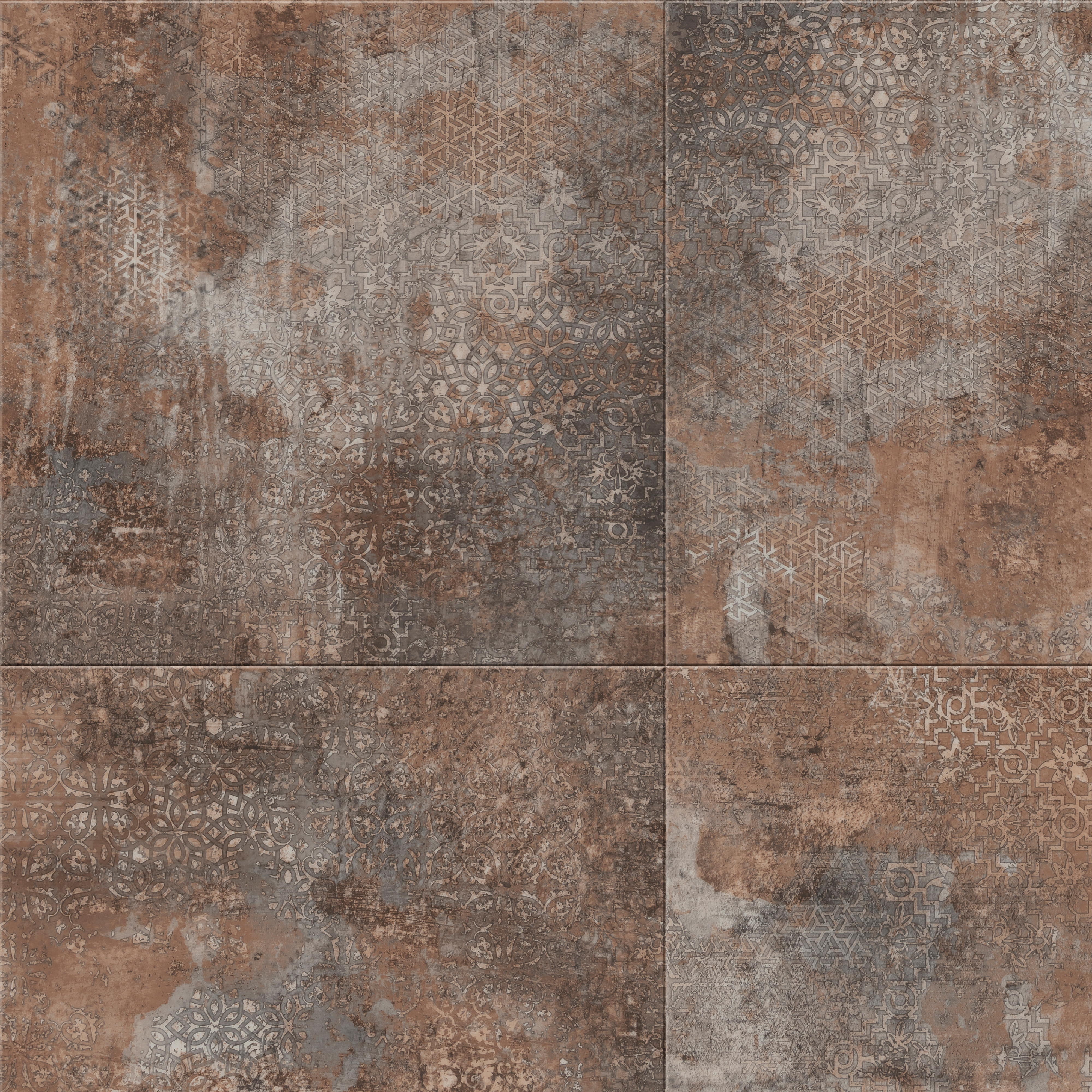 LVT Rusted Stencil Concrete swatch
