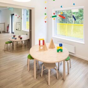 TLC Massimo in Authentic Assorted Oak laid in a nursery/pre-school