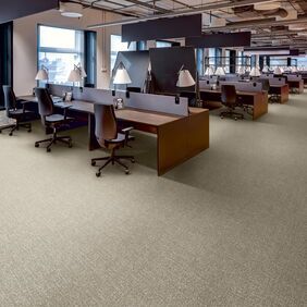 Polyflor Expona Fabrik in Ecru laid in an office 