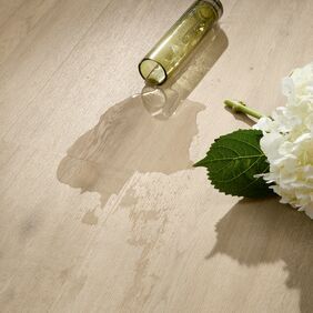 Flower, vase, water spill