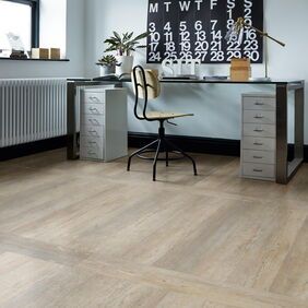 TLC Massimo in Highfield Oak laid in a home office/study