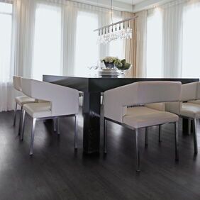 TLC Massimo in Black Ash laid in a dining room