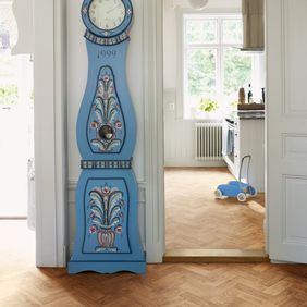 Oak wood effect flooring in a parquet design in a residential house