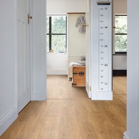 Hallway, Bedrooms, oak style flooring 