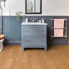 TLC Original in Country Oak laid in bathroom