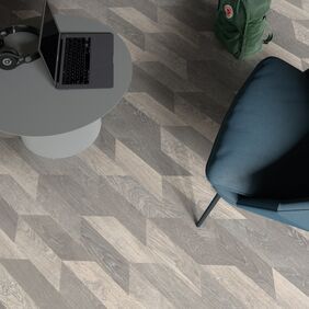Cameo image of patterned oak effect flooring