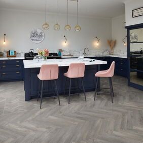 TLC Massimo in Hampstead Oak Large Parquet laid in a kitchen/dining room