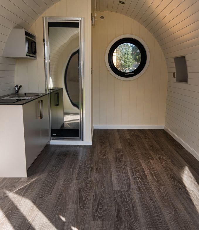 Glamping Pods Polyflor Vinyl Flooring