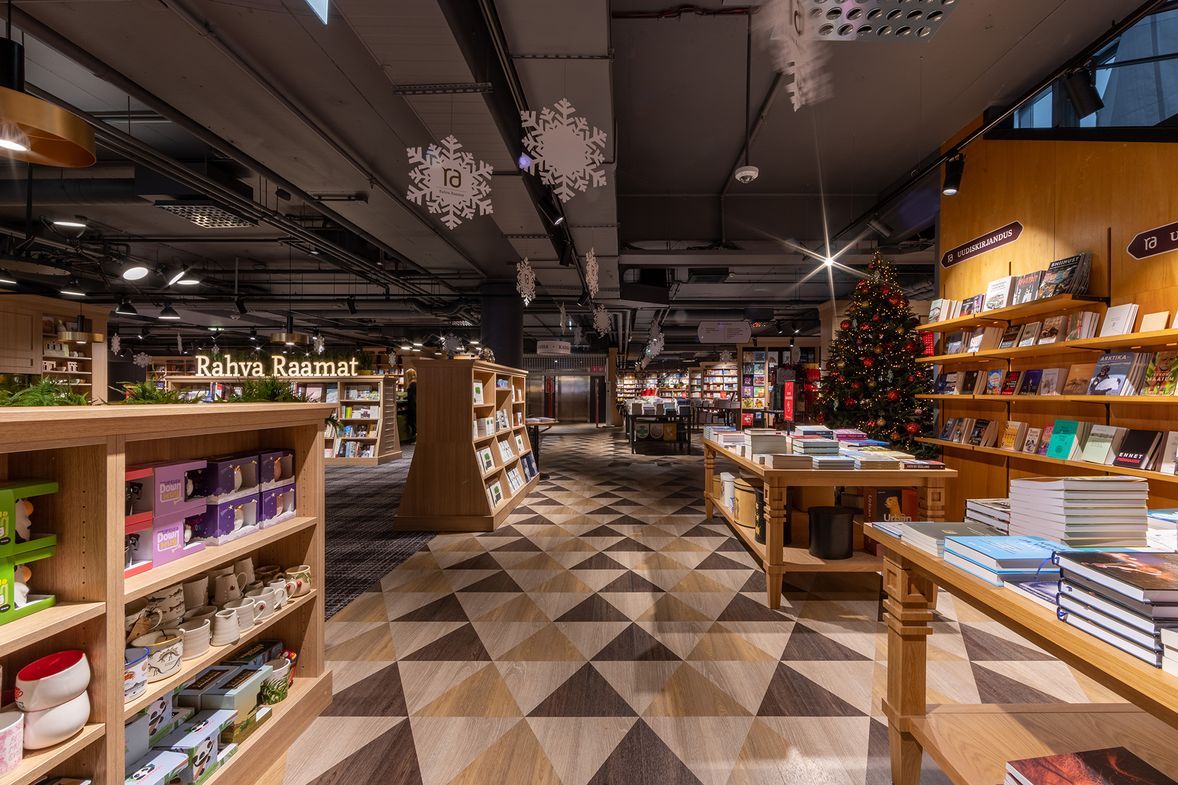 Rahva Raamat Book Shop using Polyflor Vinyl Flooring