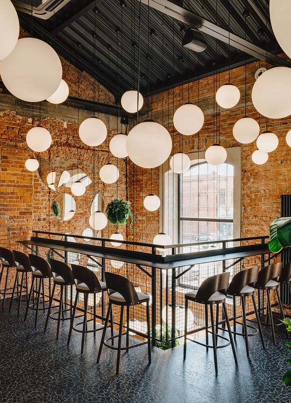 Polyflor LVT flooring in Ukryte Rzeki Hidden Rivers Restaurant Poland