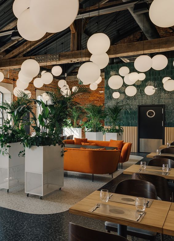 Polyflor LVT flooring in Ukryte Rzeki Hidden Rivers Restaurant Poland