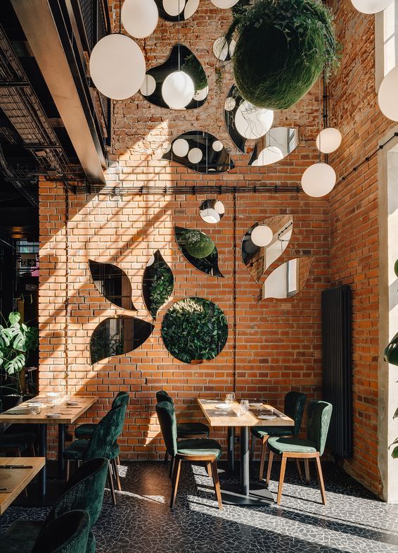 Polyflor LVT flooring in Ukryte Rzeki Hidden Rivers Restaurant Poland