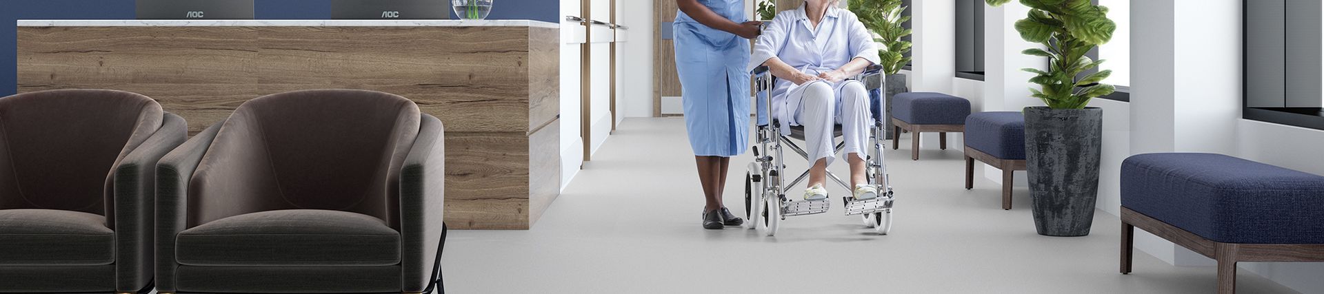 Flooring for health and care sectors