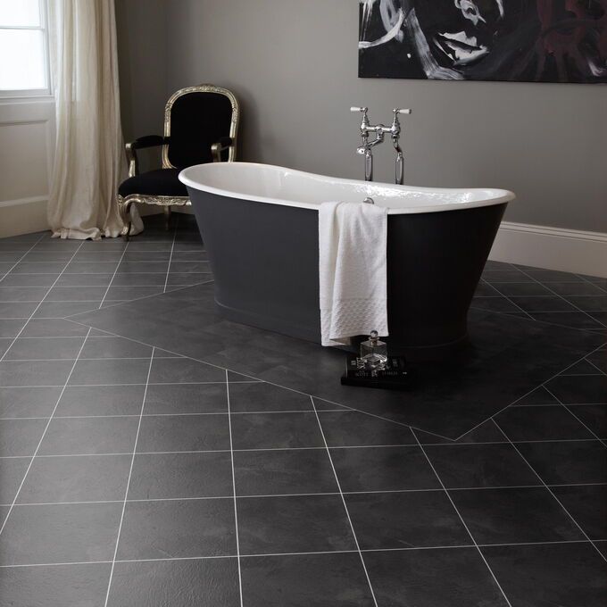 TLC Original in Antique Slate laid in a bathroom