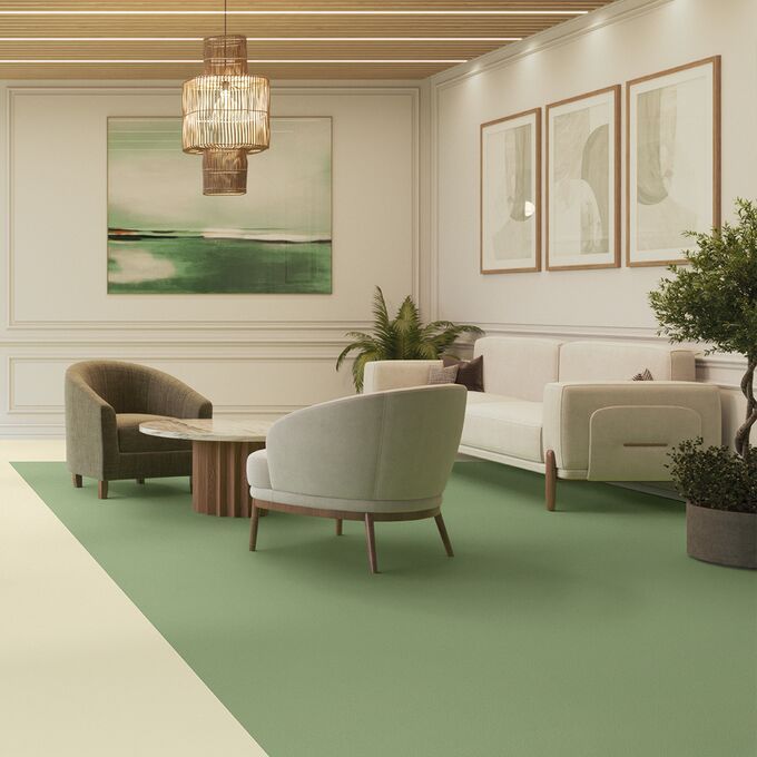 green and cream flooring in a sitting rooms 