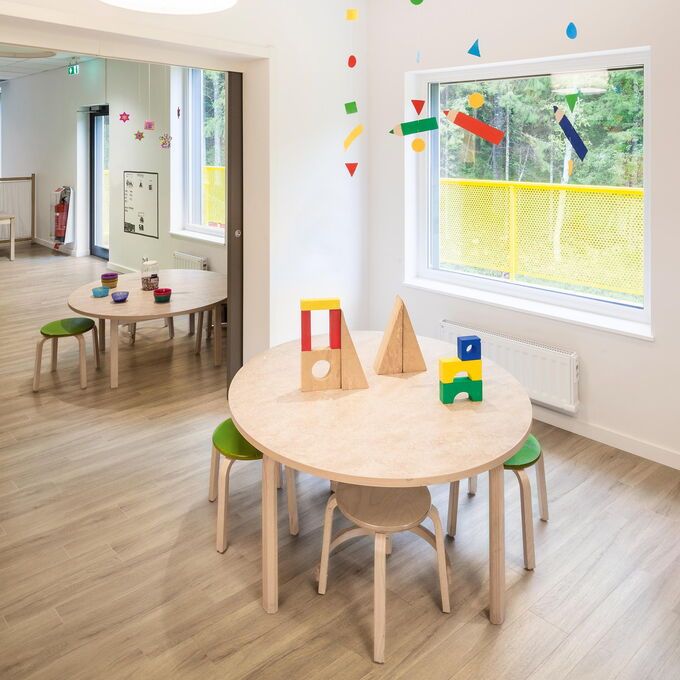 TLC Massimo in Authentic Assorted Oak laid in a nursery/pre-school