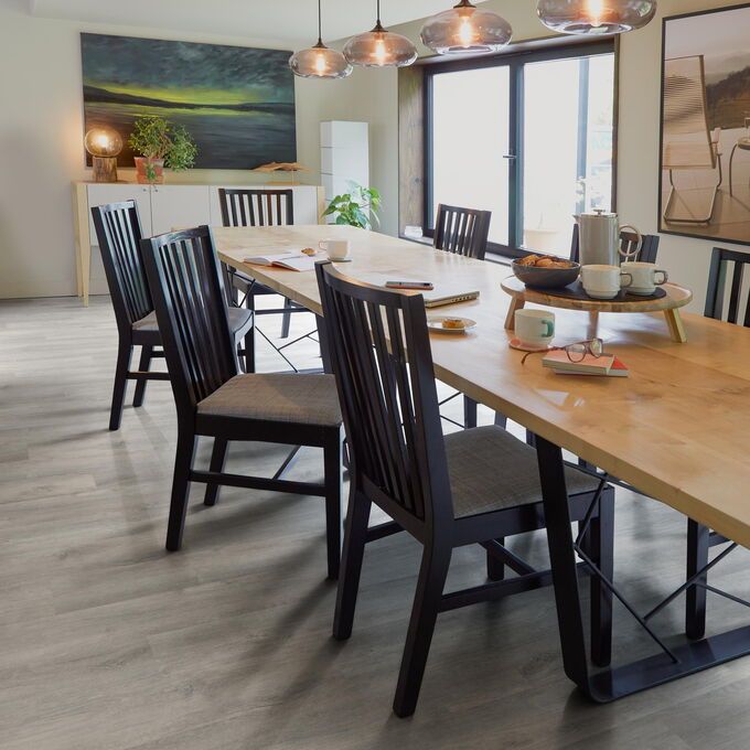 TLC Massimo in Fairview Oak laid in a dining room 