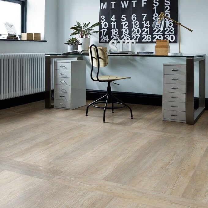 TLC Massimo in Highfield Oak laid in a home office/study