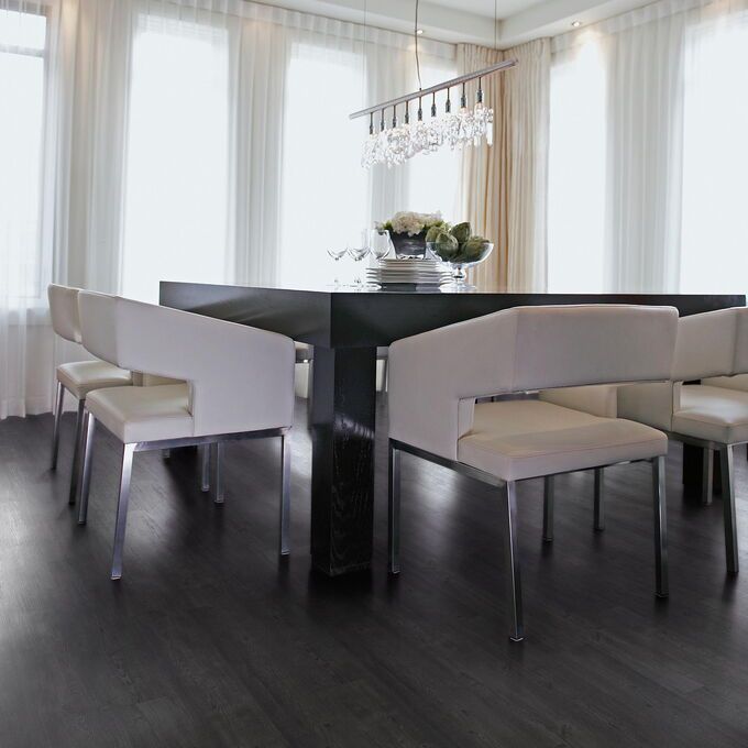 TLC Massimo in Black Ash laid in a dining room