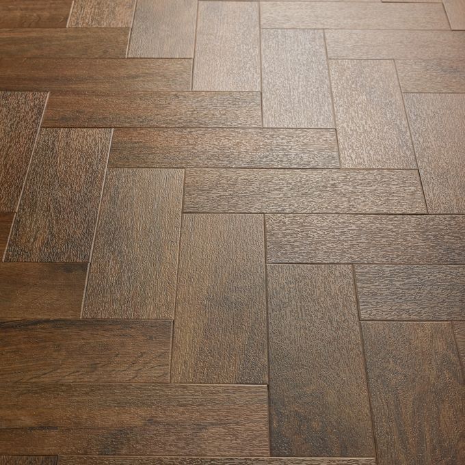 Close up of detail of the Georgian Parquet dark wood effect flooring 