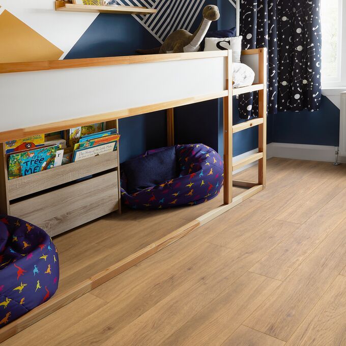 Bedroom, Kids room, Beanbags, bunk bed, oak style flooring 