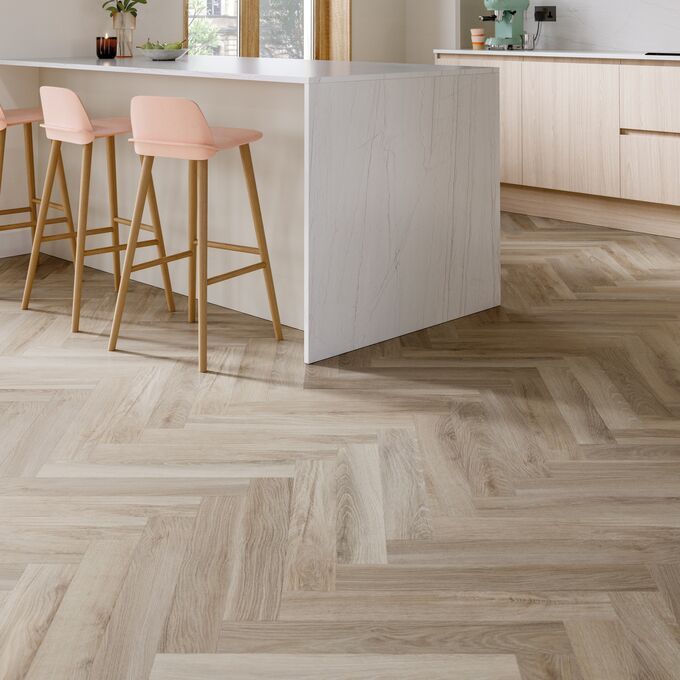 Waterside Oak Herringbone | Polyflor