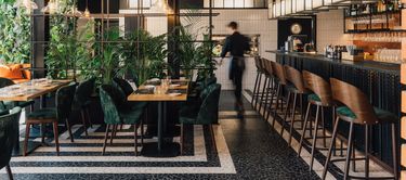 Polyflor LVT flooring in Ukryte Rzeki Hidden Rivers Restaurant Poland